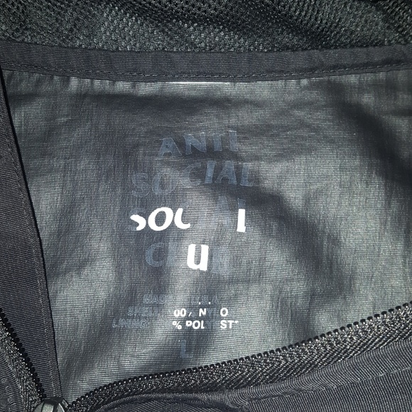 *SOLD* Anti Social Social Club Mak Black Anorak - Picture 6 of 6